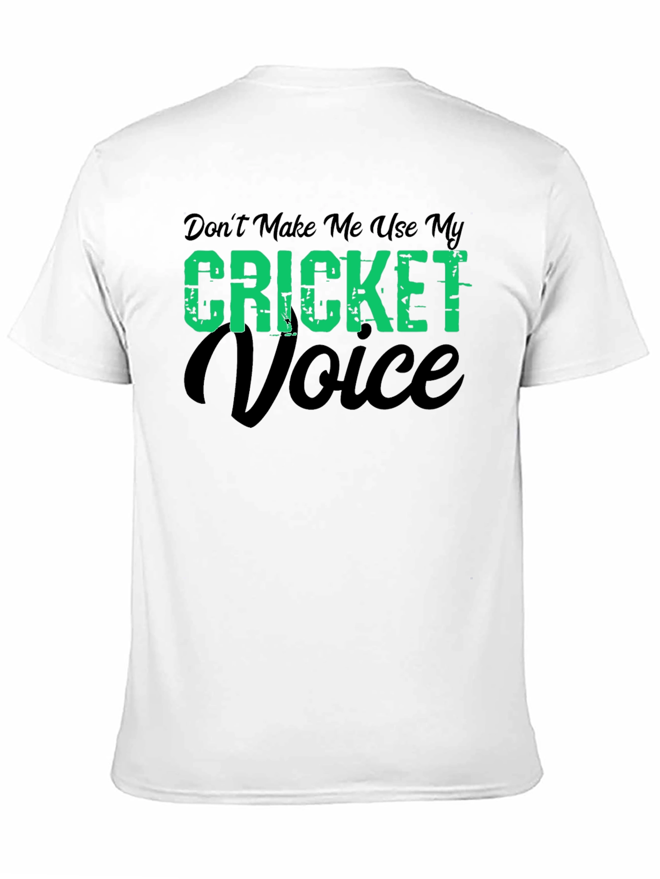 Black Cricket Voice T-Shirt - Funny Cricket Fan Tee view 11