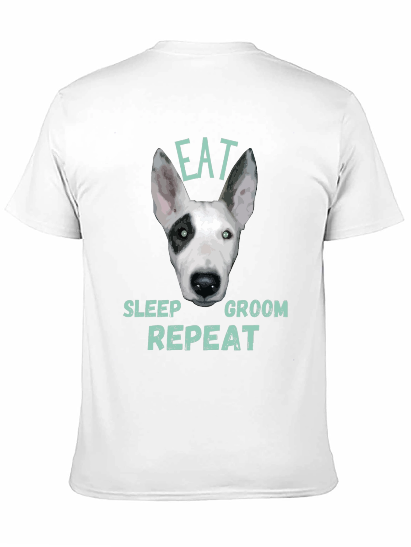 Black Eat Sleep Groom Repeat Dog T-Shirt view 11