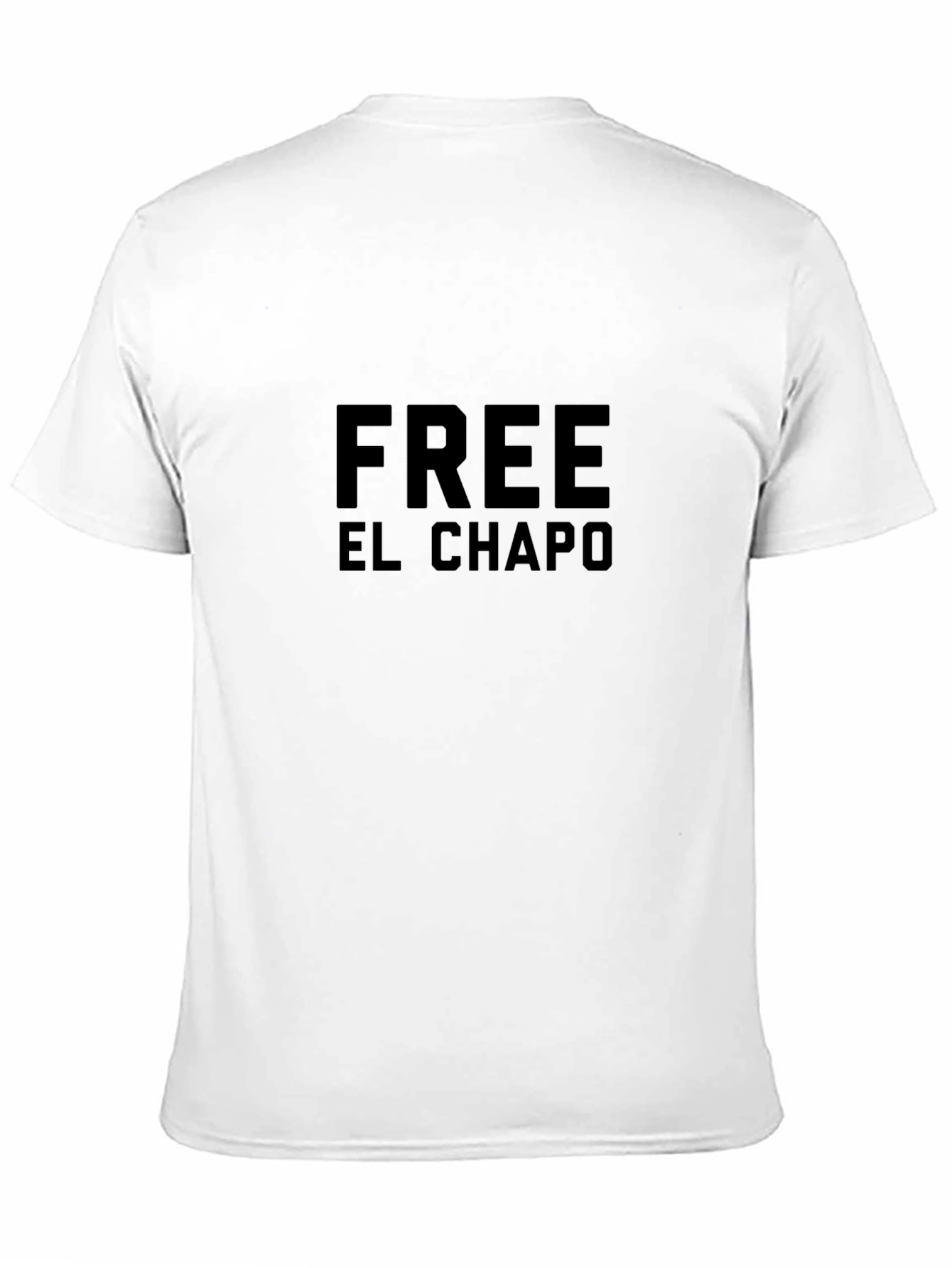 Black Free El Chapo Graphic Tee - Black Cotton T-Shirt view 11
