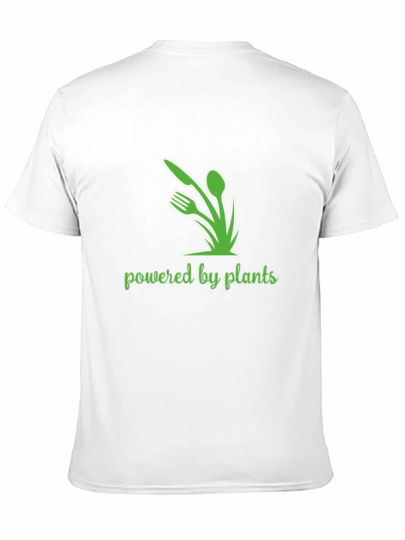 Black Powered By Plants Graphic Tee - Vegan Lifestyle Shirt view 11