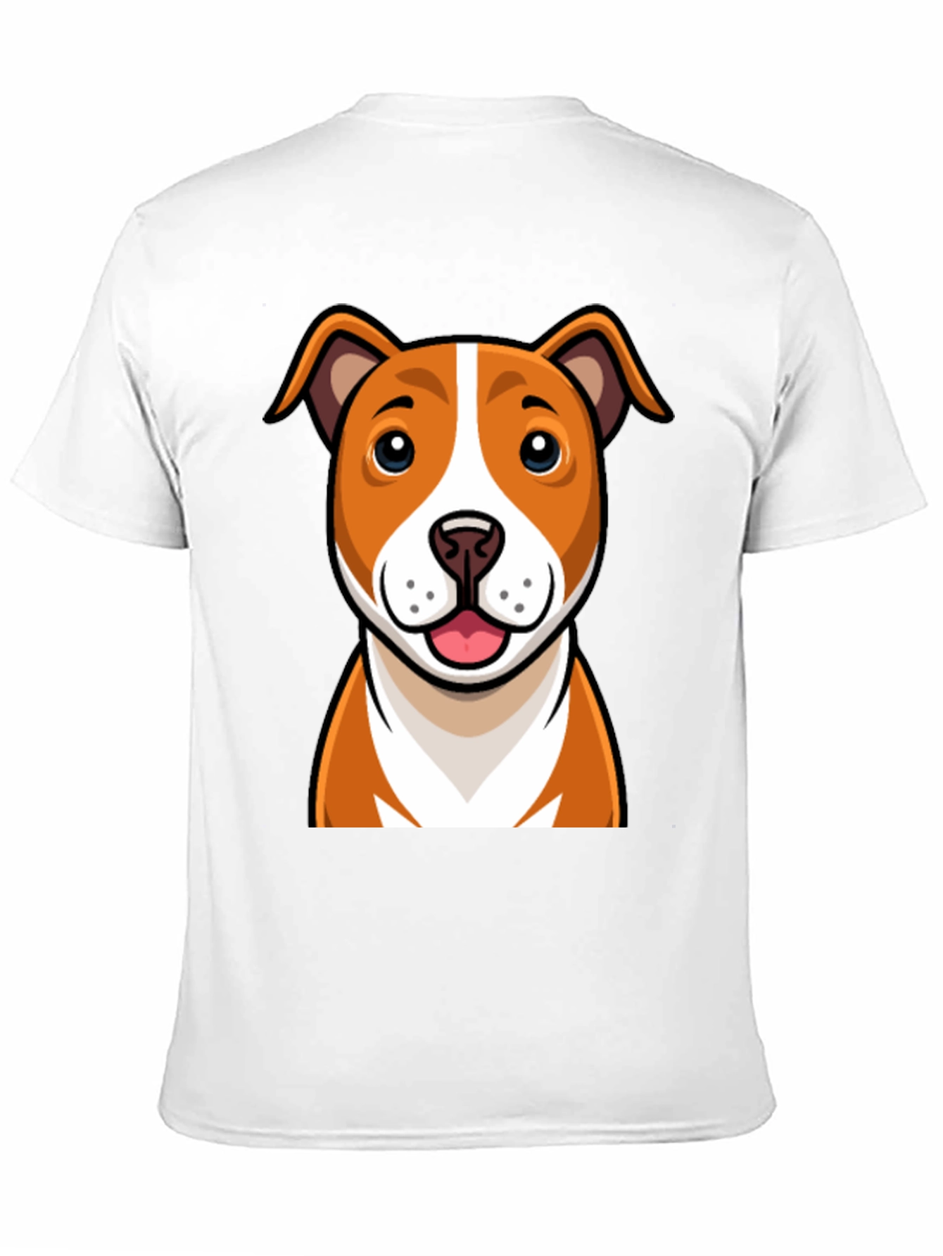 Black Cartoon Dog Graphic Tee - Black Crew Neck T-Shirt view 11