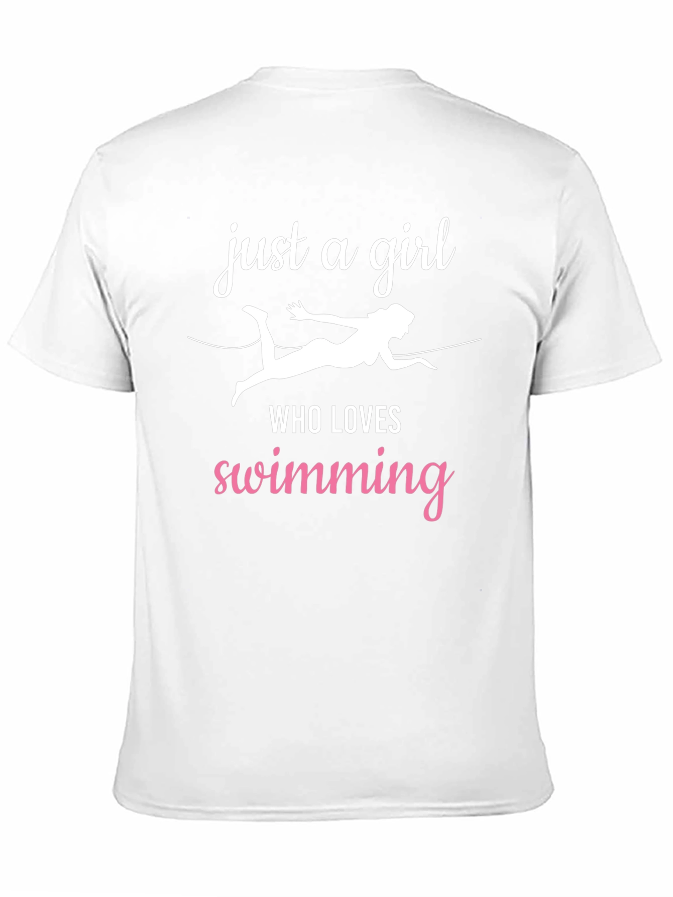 Black Just a Girl Who Loves Swimming T-Shirt view 11