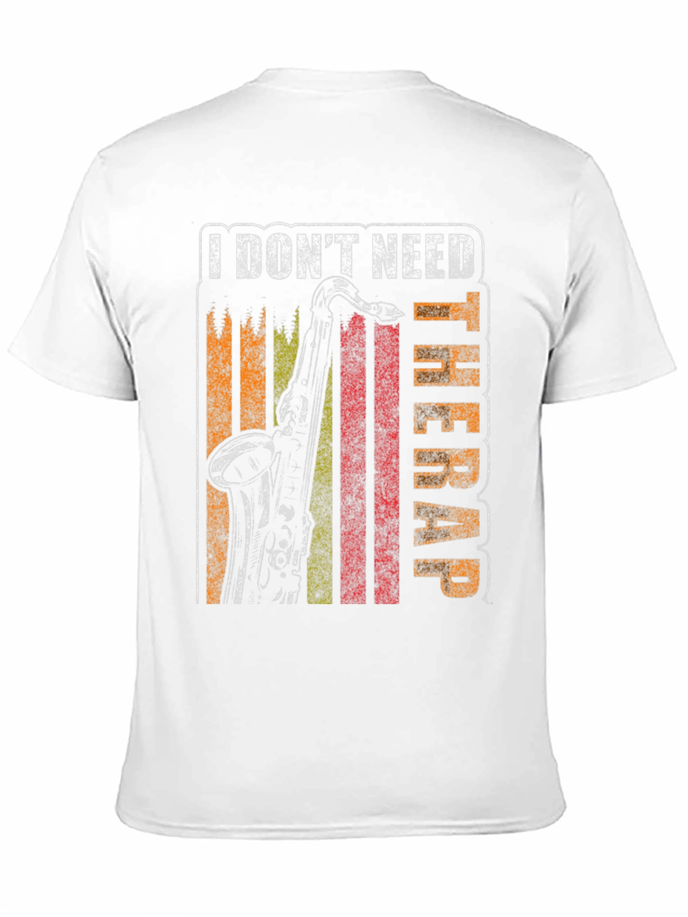 Black I Don't Need Therapy Saxophone T-Shirt view 11