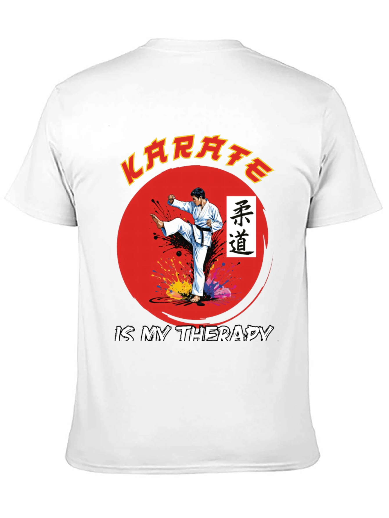 Black Karate is My Therapy Black T-Shirt view 11
