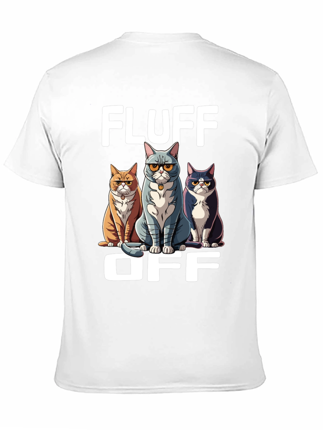 Black Fluff Off Cat Graphic T-Shirt view 11
