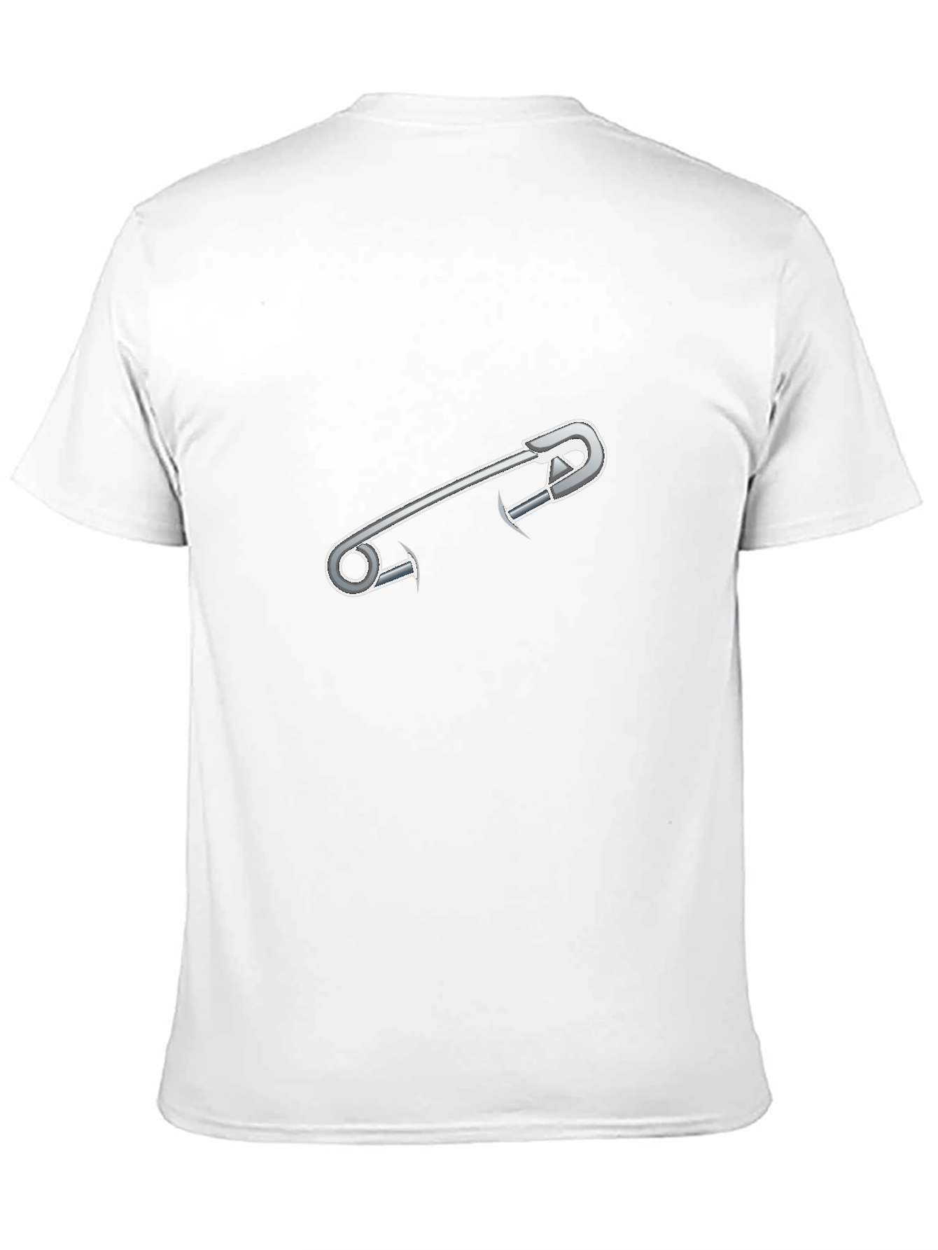 Black Safety Pin Graphic Tee - Black Cotton Comfort view 11