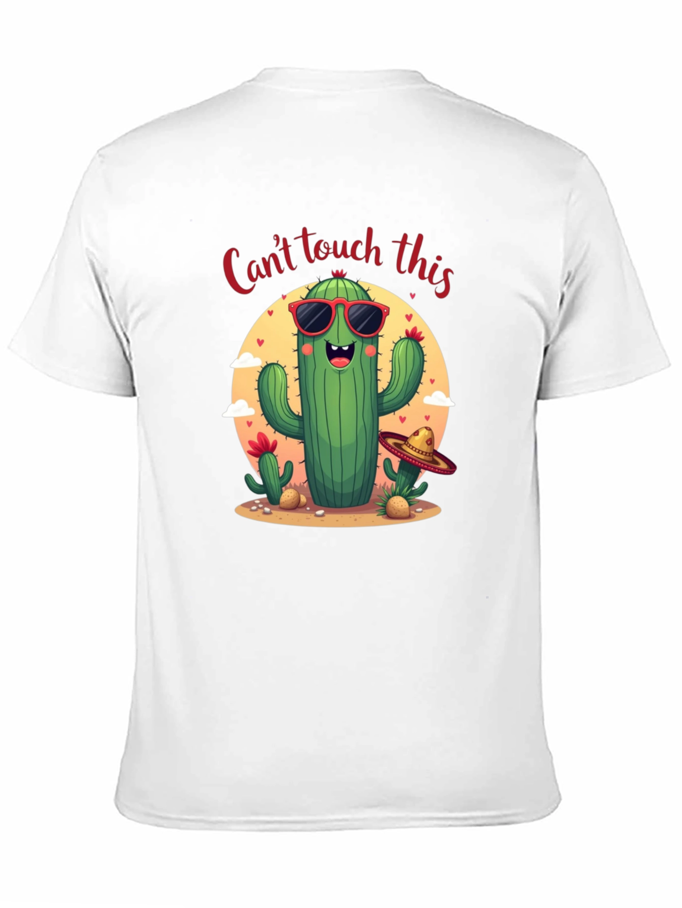 Black Funny Cactus Graphic Tee - "Can't Touch This" view 11