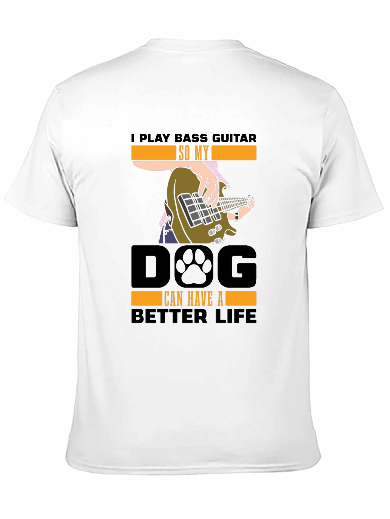 Black Bass Guitar Dog Lover T-Shirt view 11