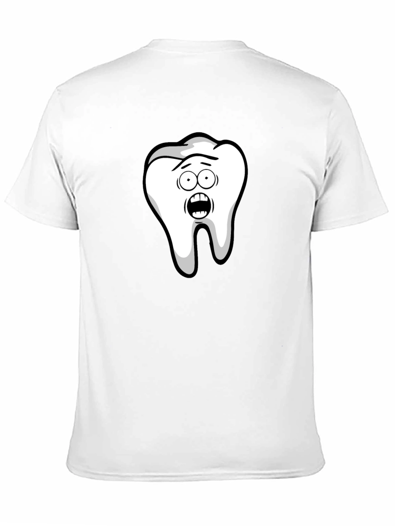 Black Funny Cartoon Tooth Black T-Shirt view 11