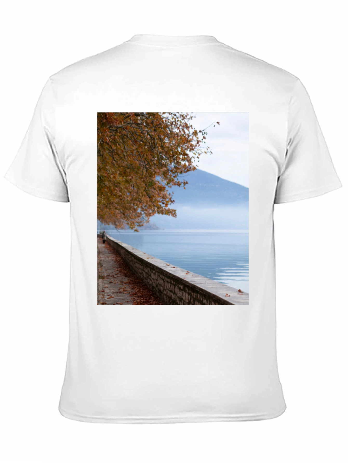 Black Scenic Lakeside View Graphic Tee view 11