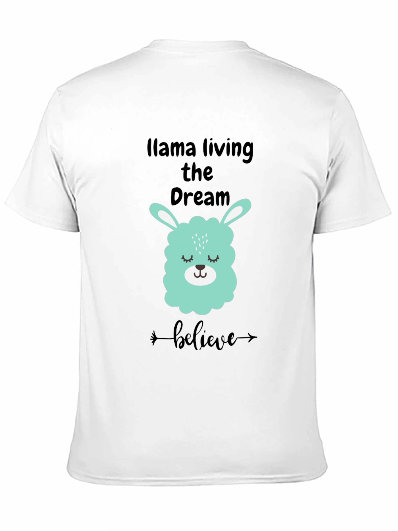 Black Llama Living the Dream Black Graphic Tee view 11