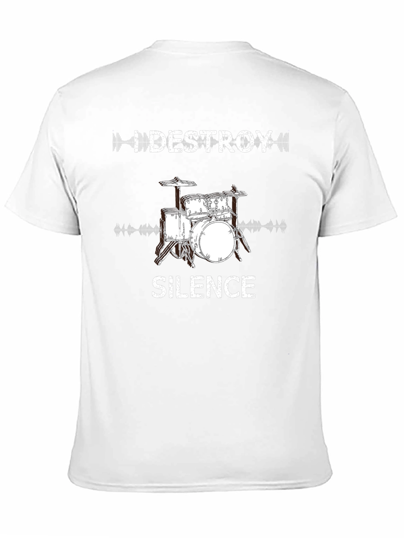 Black I DESTROY SILENCE Drummer T-Shirt - Musician Tee view 11