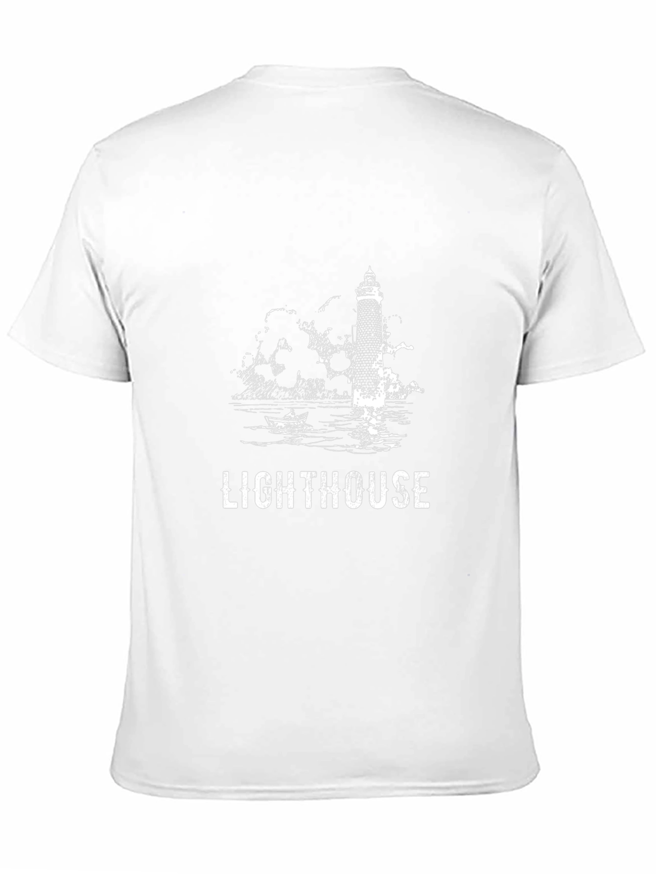 Lighthouse Graphic Tee - Men's Black Cotton T-Shirt - 11