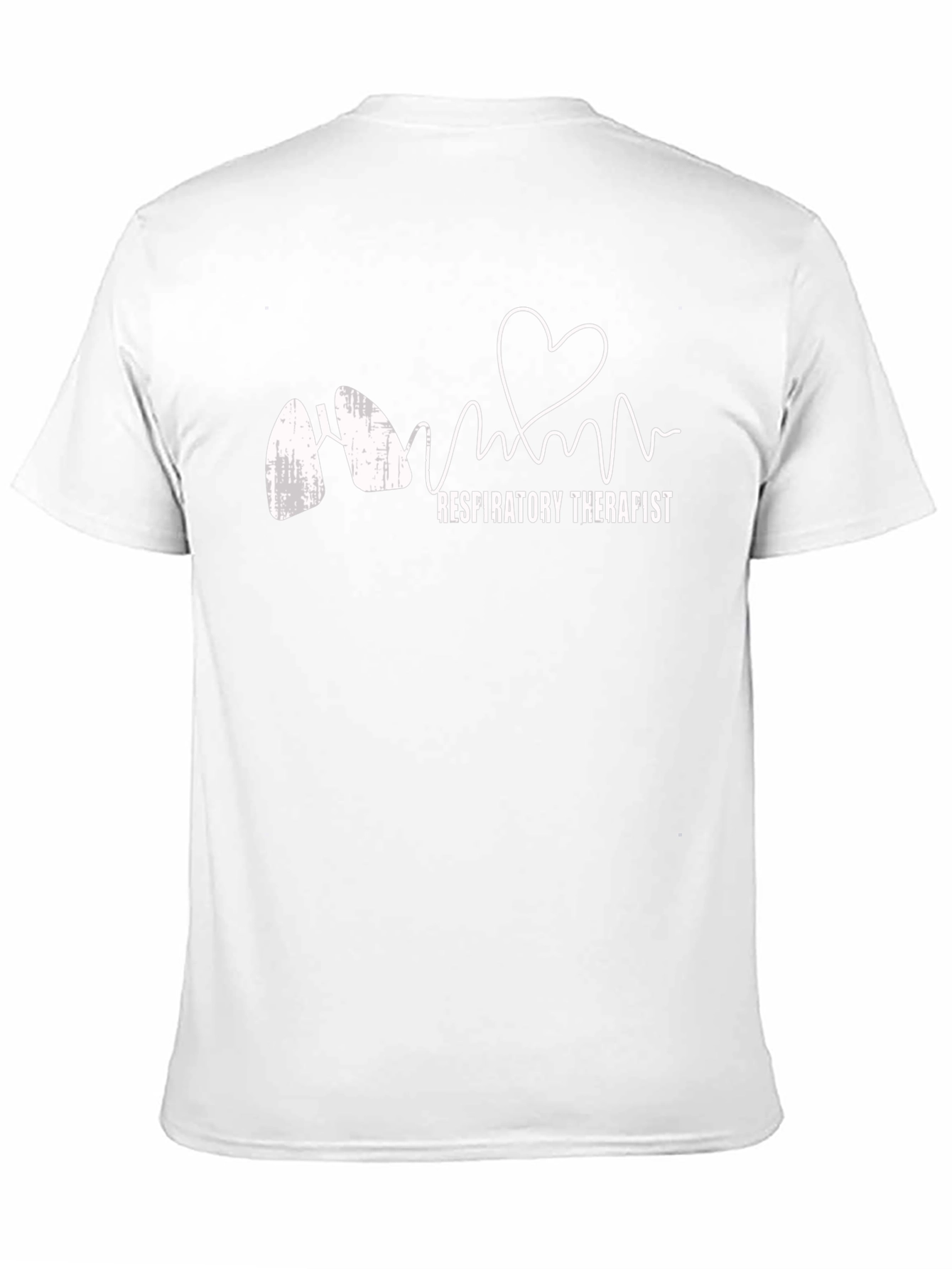 Black Respiratory Therapist Heartbeat T-Shirt view 11