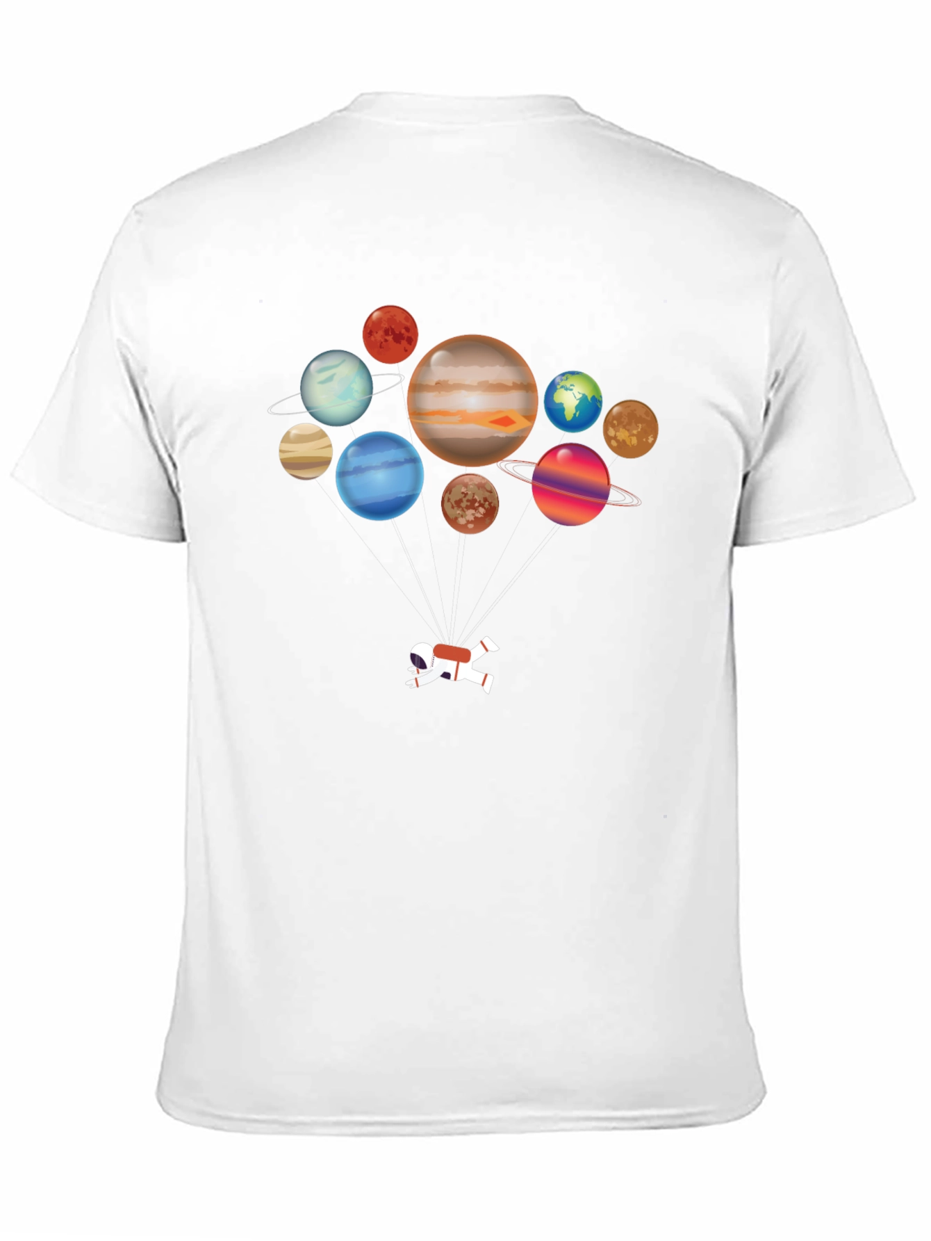 Black Planets Astronaut Graphic T-Shirt view 11