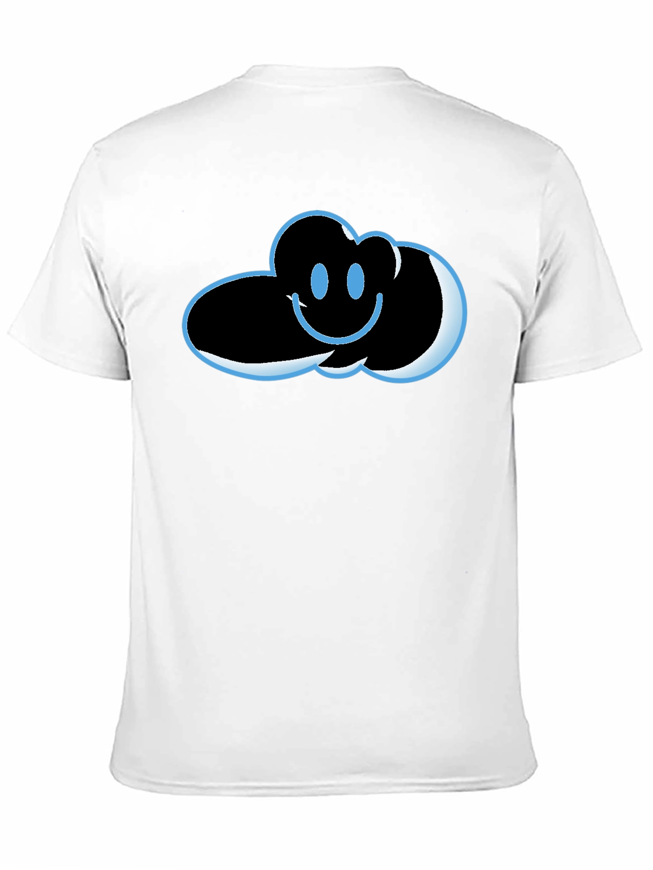 Black Cloud Smiley Graphic T-Shirt - Soft Cotton Blend view 11