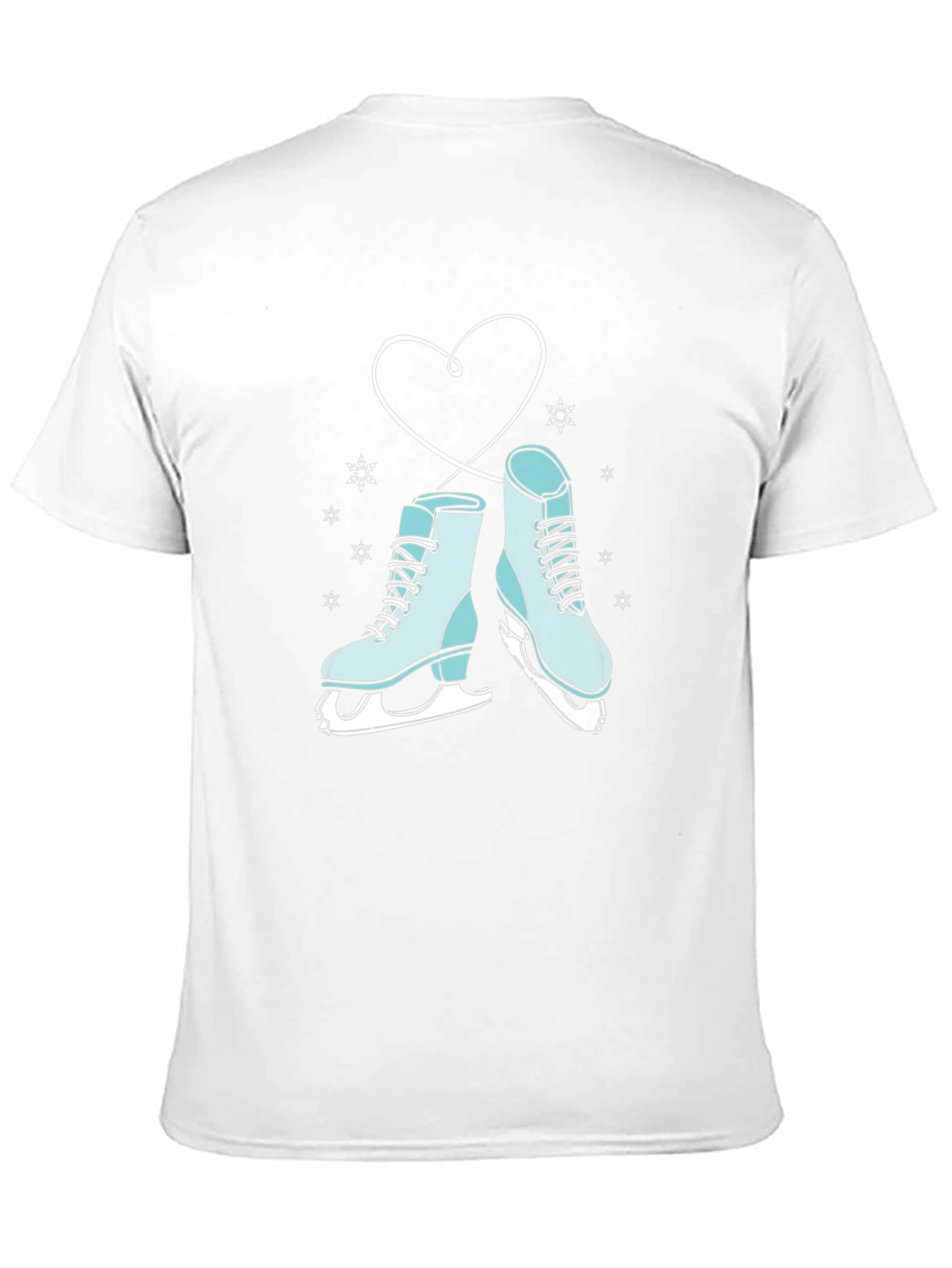 Black Ice Skate Heart Graphic Tee - Winter Fashion view 11