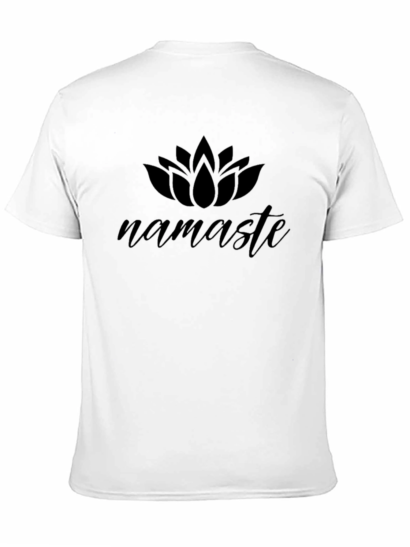 Black Namaste Lotus Graphic Tee - Black Cotton Comfort view 11