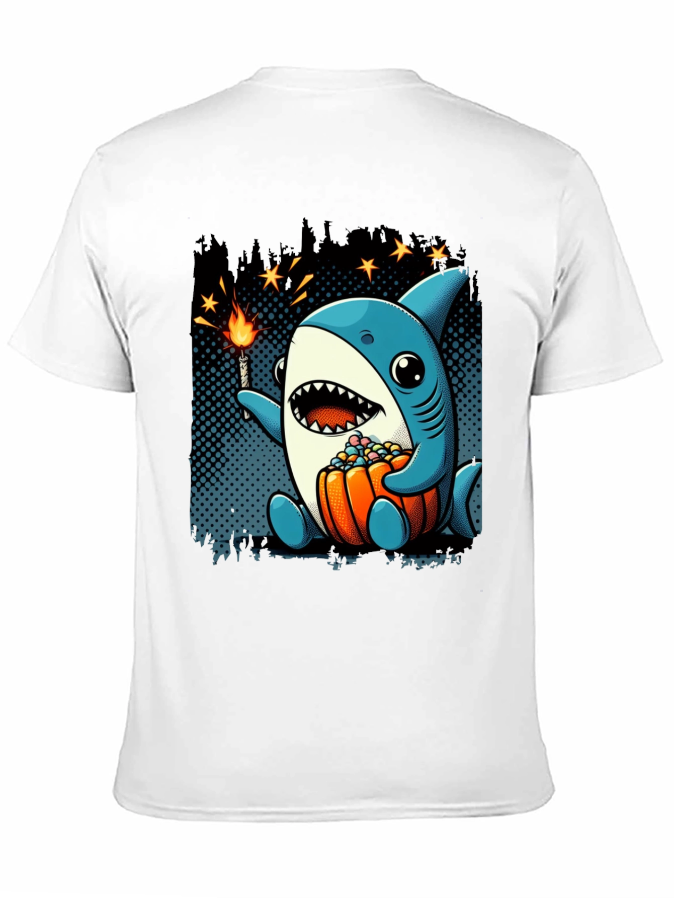 Black Shark Halloween T-Shirt view 11