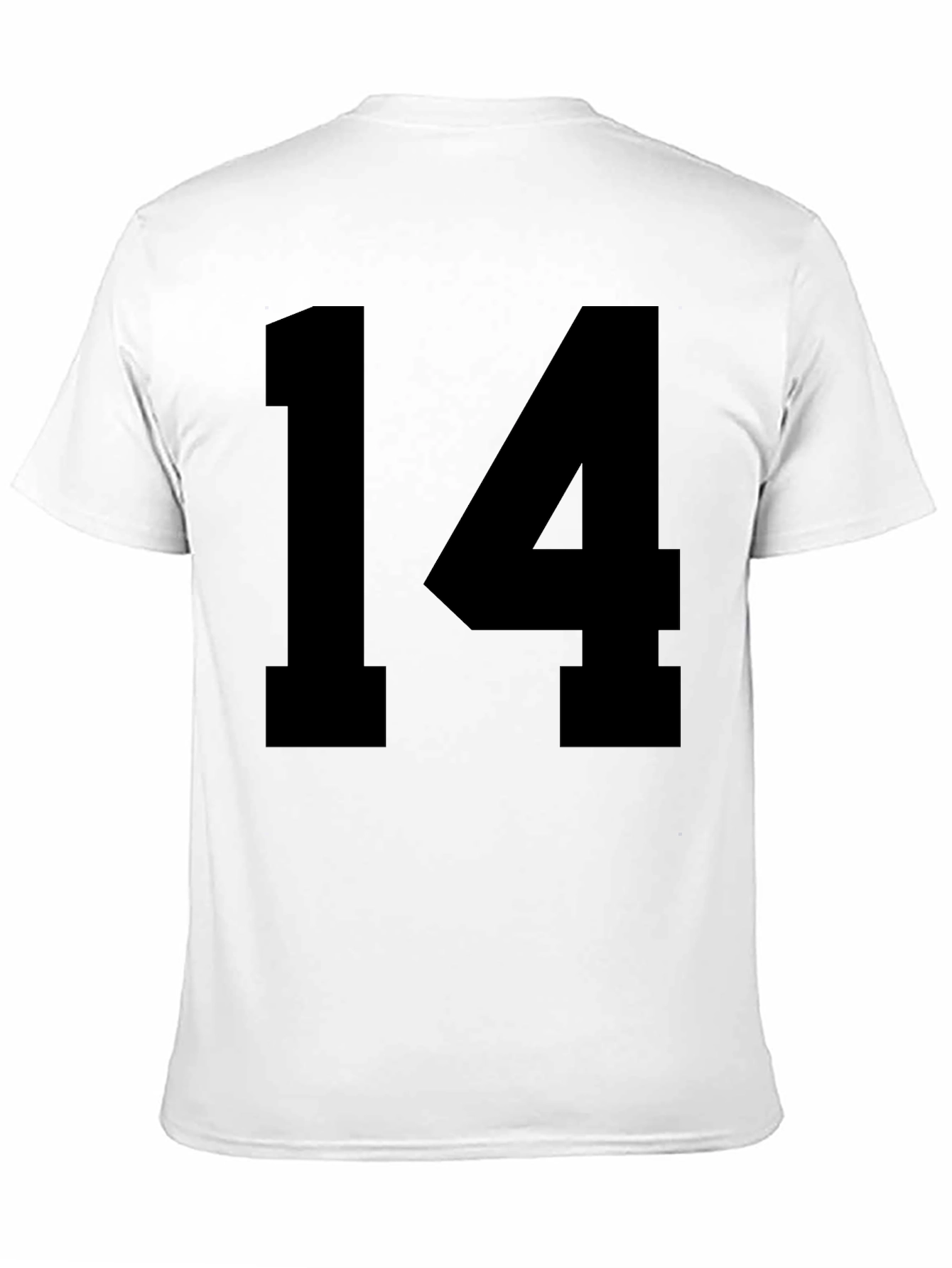 Black Black T-shirt with Bold "14" Number view 11