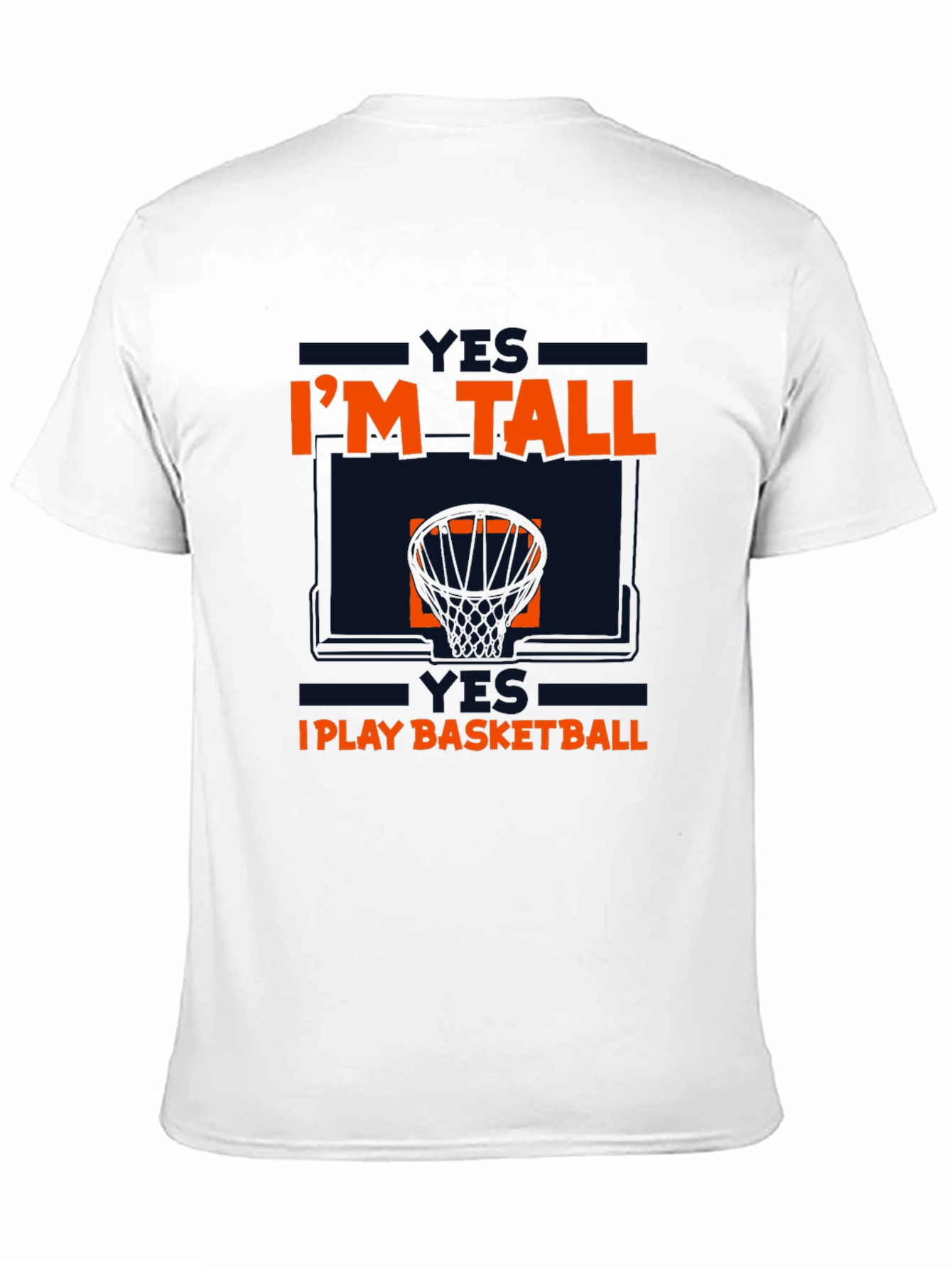 Black I'm Tall, I Play Basketball Graphic Tee view 11