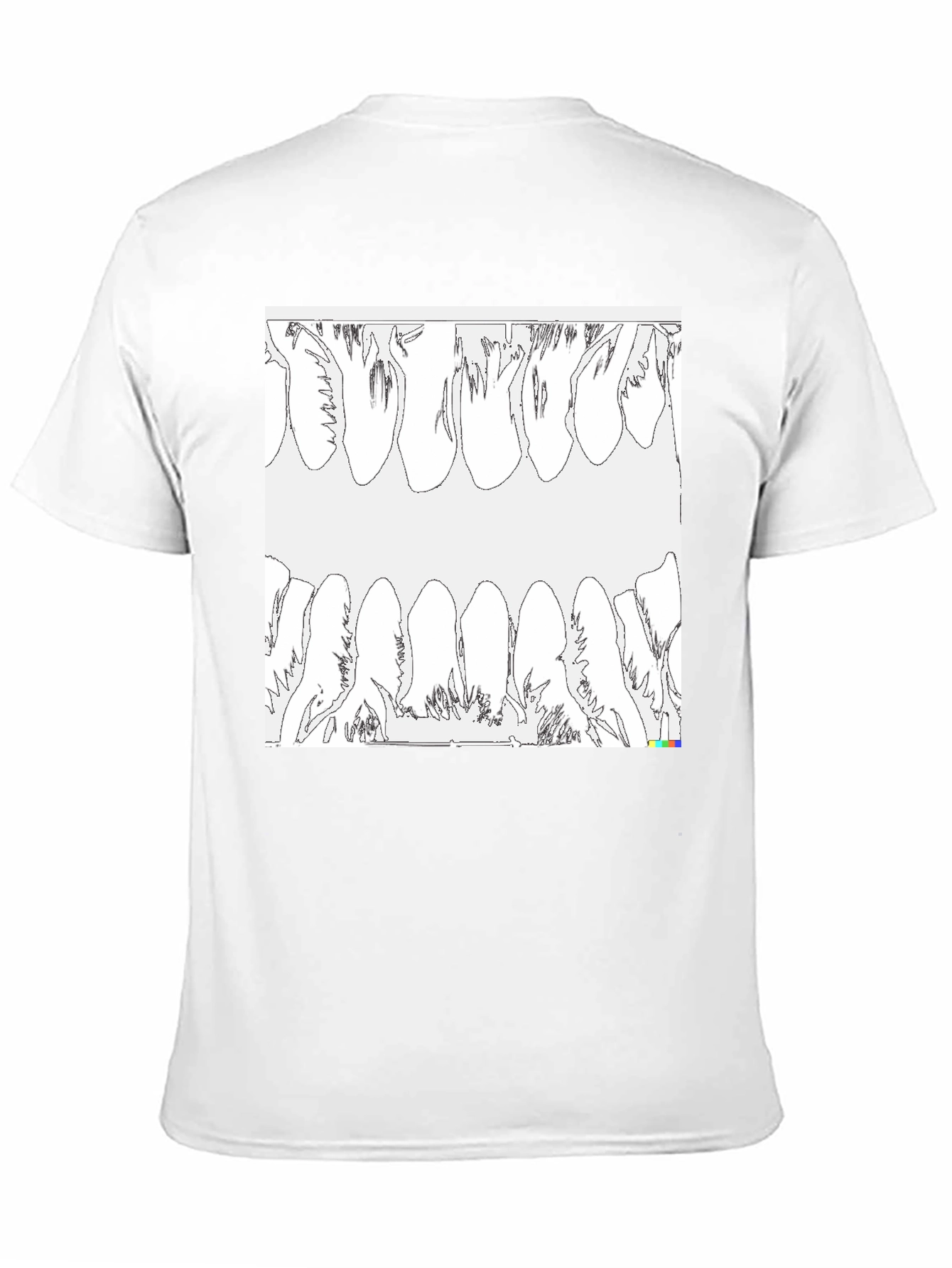 Black Unique Teeth Graphic T-Shirt view 11