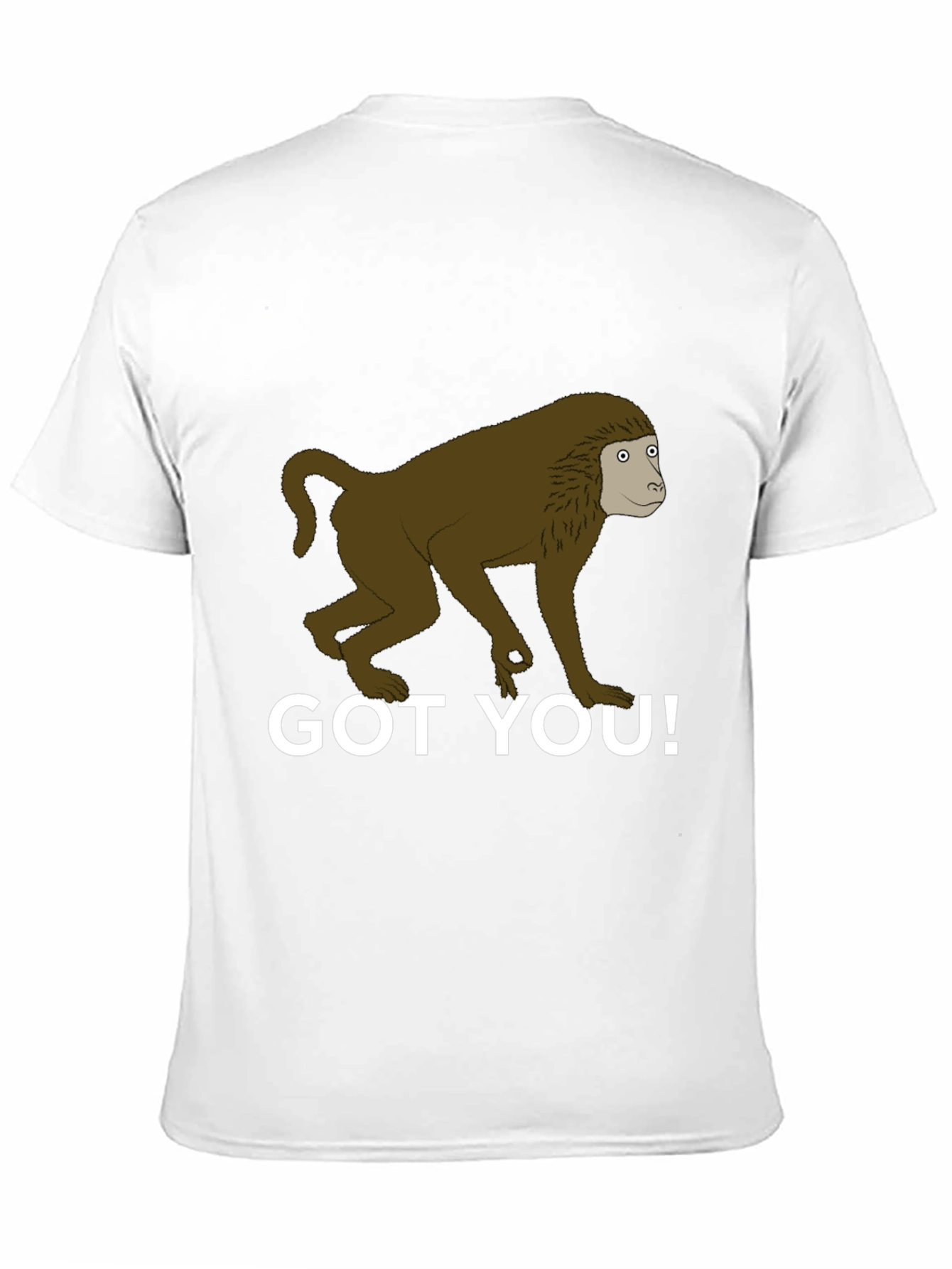 Black Got You! Monkey Graphic Tee - Novelty T-Shirt view 11