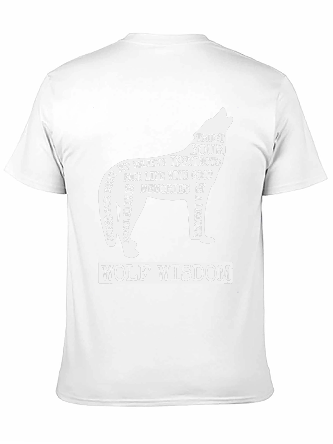 Black Wolf Wisdom T-Shirt - Inspirational Graphic Tee view 11