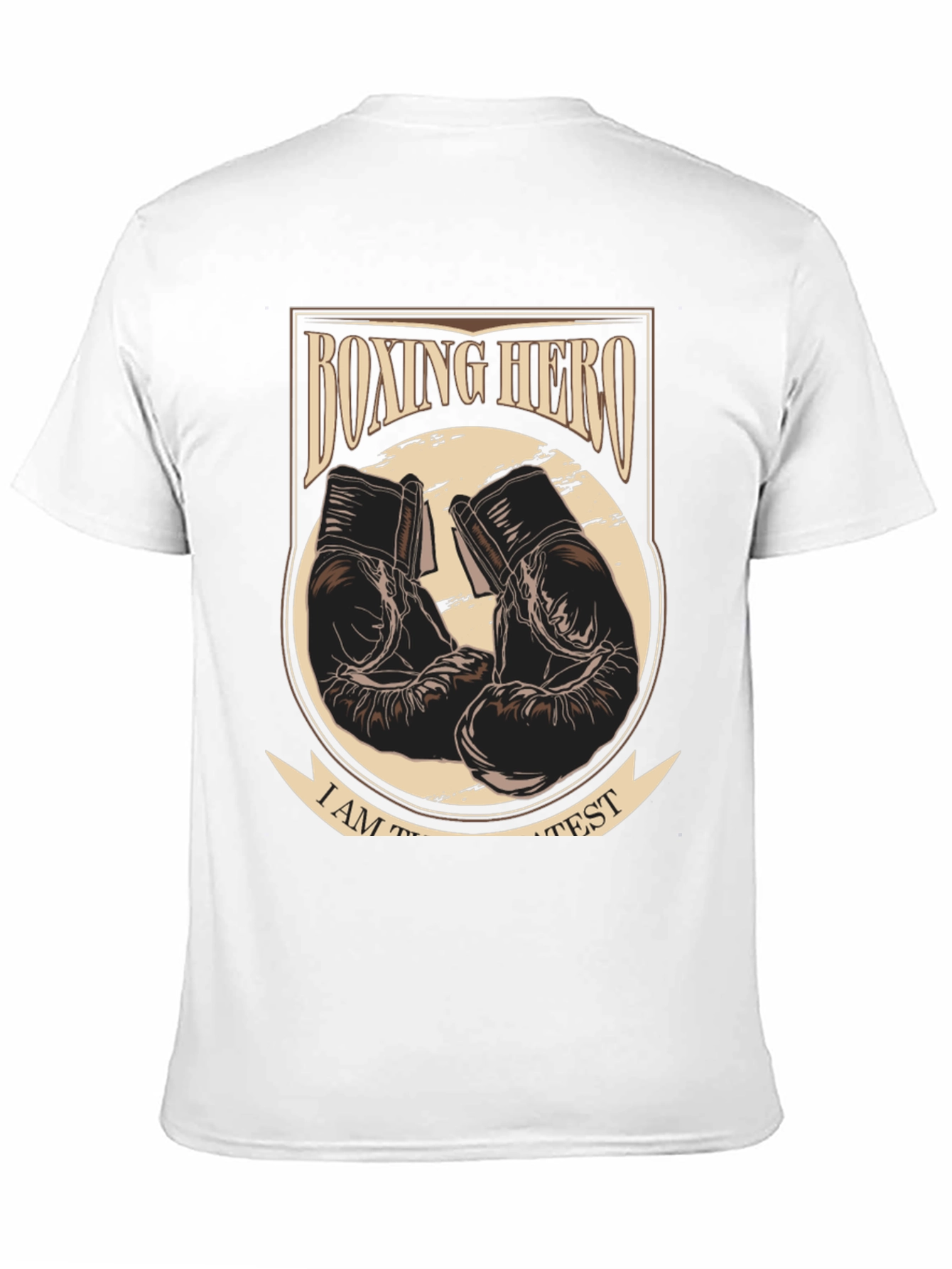 Black Boxing Hero Graphic Tee -  Greatest Boxing Fan T-Shirt view 11