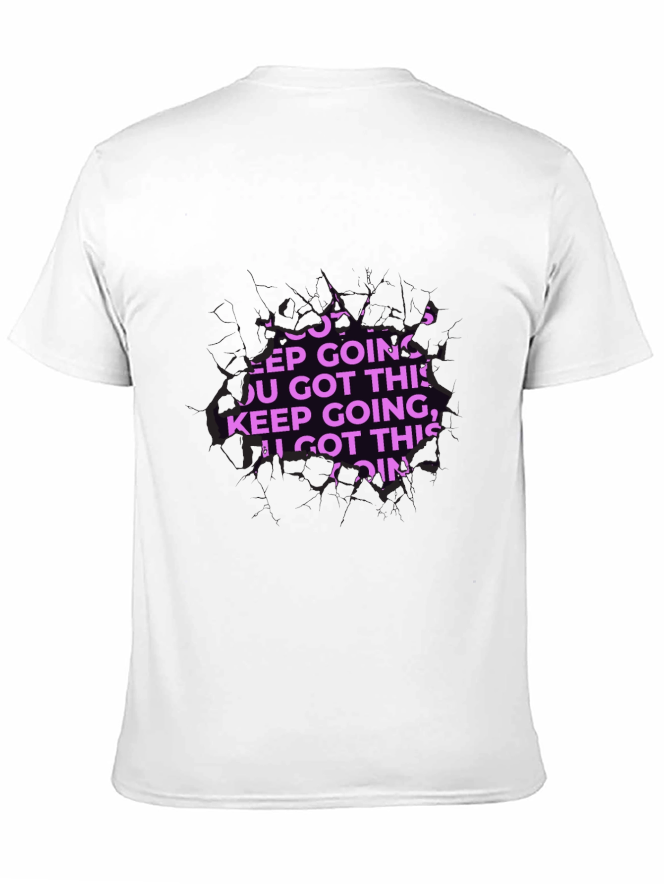 Black Motivational Keep Going Graphic Black T-Shirt view 11