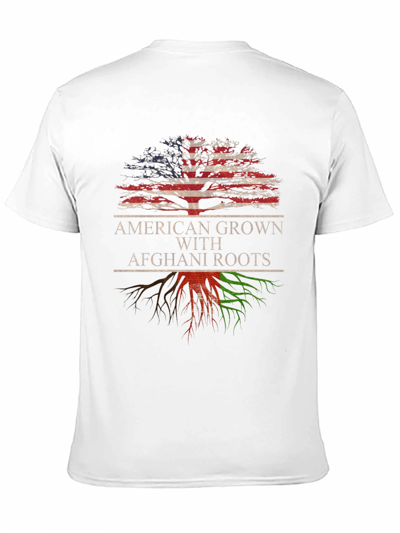 Black American Grown with Afghani Roots T-Shirt view 11