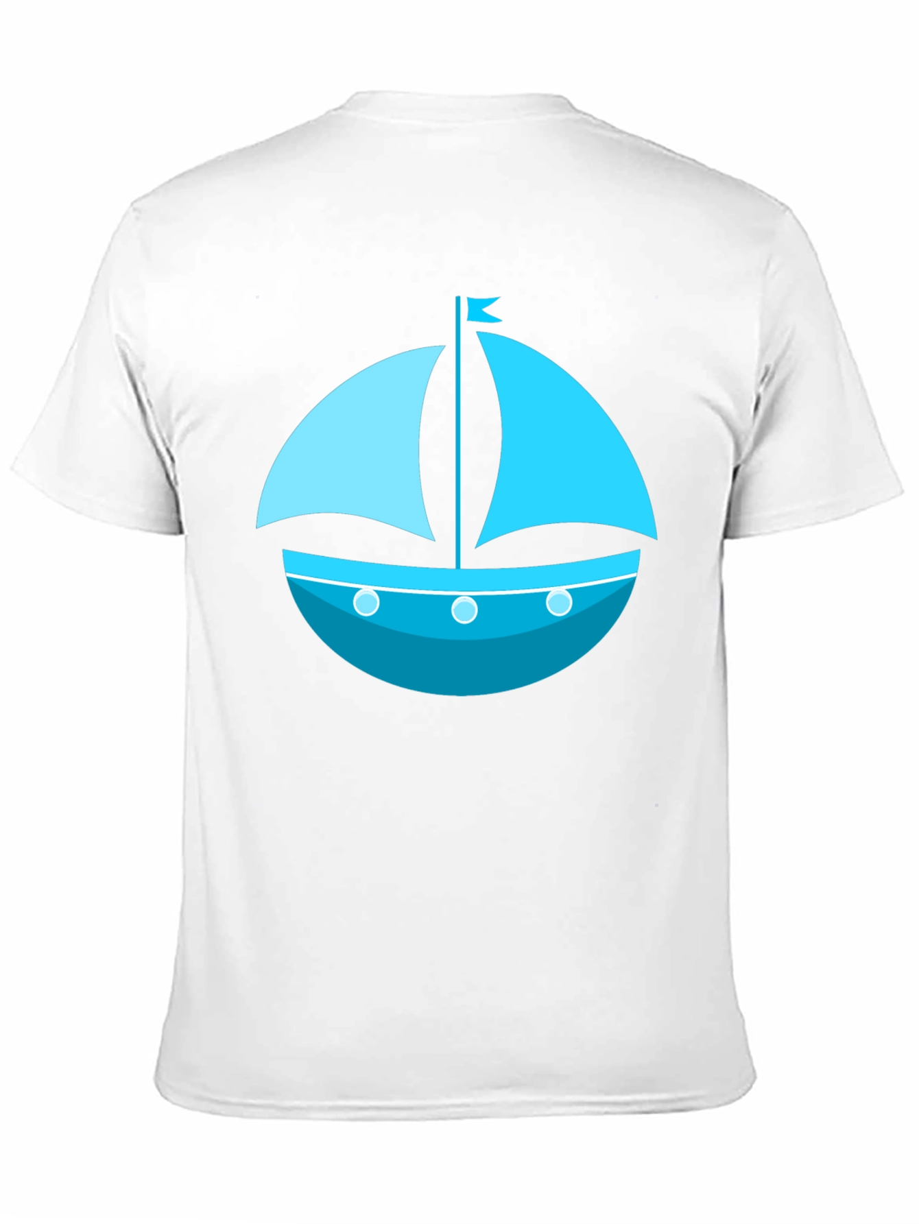 Black Nautical Sailboat Graphic Tee - Black Cotton Shirt view 11