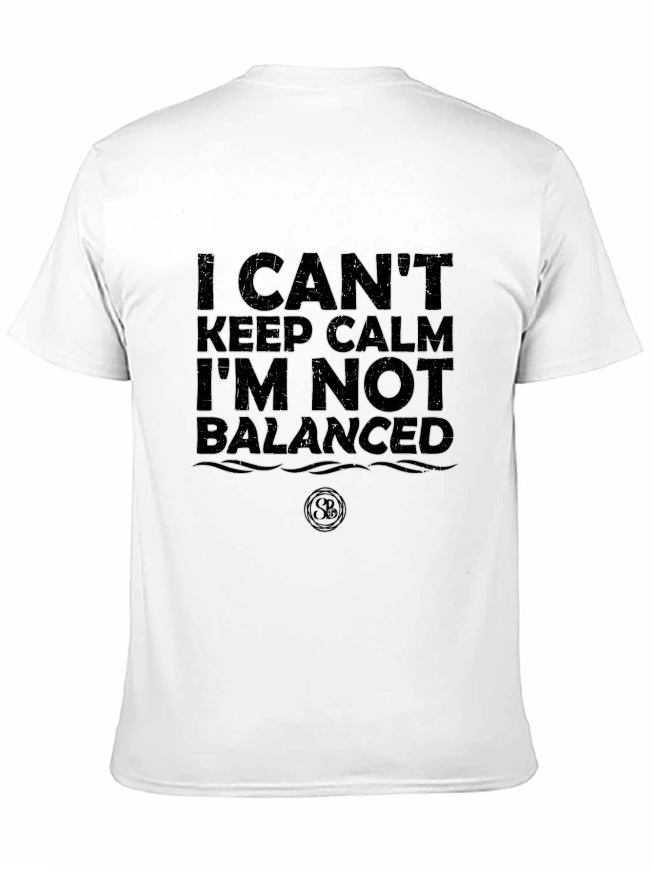 Black I Can't Keep Calm I'm Not Balanced Graphic Tee view 11