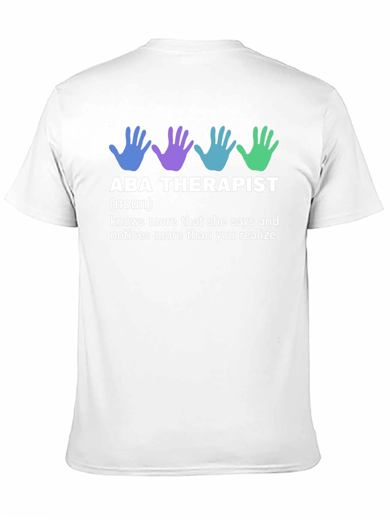 Black ABA Therapist Definition T-Shirt view 11