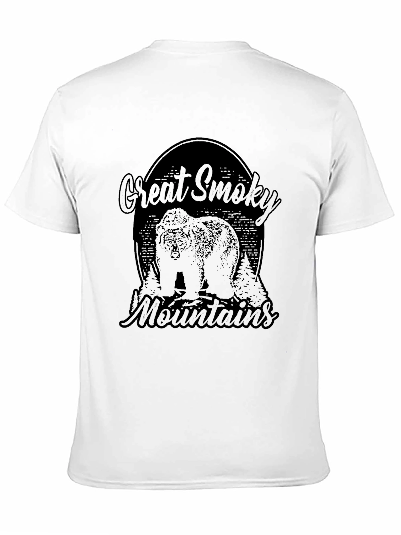 Black Great Smoky Mountains Bear Graphic T-Shirt view 11