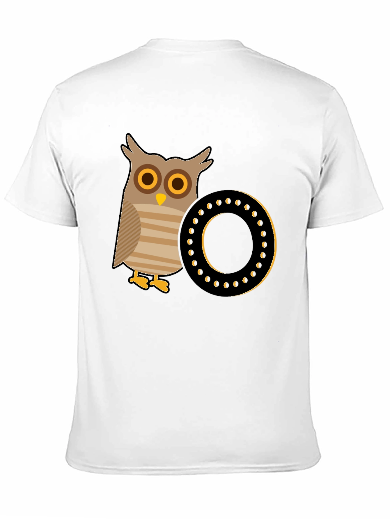 Black Owl and Letter 'O' T-Shirt view 11
