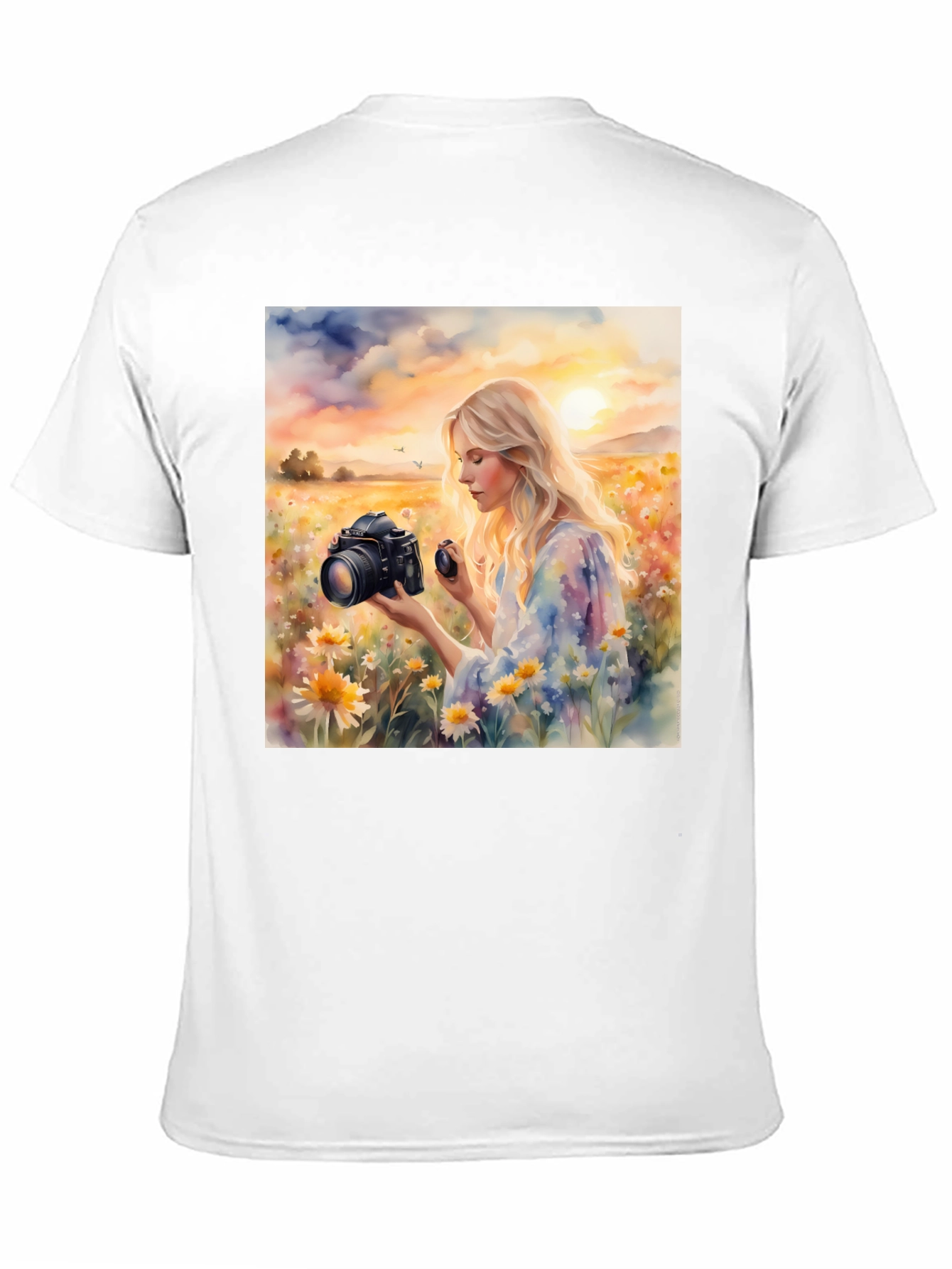 Black Woman Photographer Art Print Black T-Shirt view 11