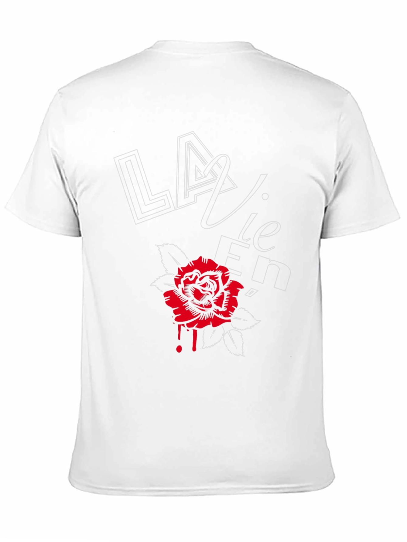 Black La Vie En Rose Graphic Tee - Stylish Black T-Shirt view 11