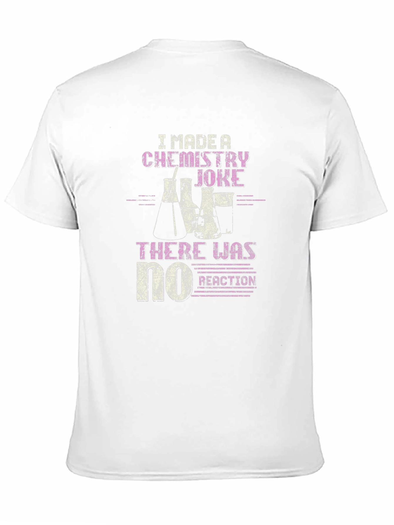 Black Chemistry Joke T-Shirt - No Reaction Funny Science Tee view 11