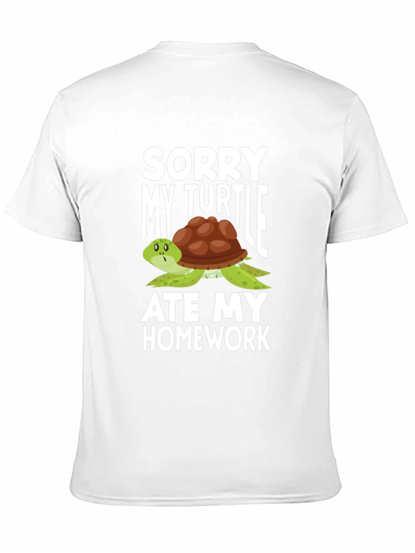 Black Sorry My Turtle Ate My Homework T-Shirt view 11