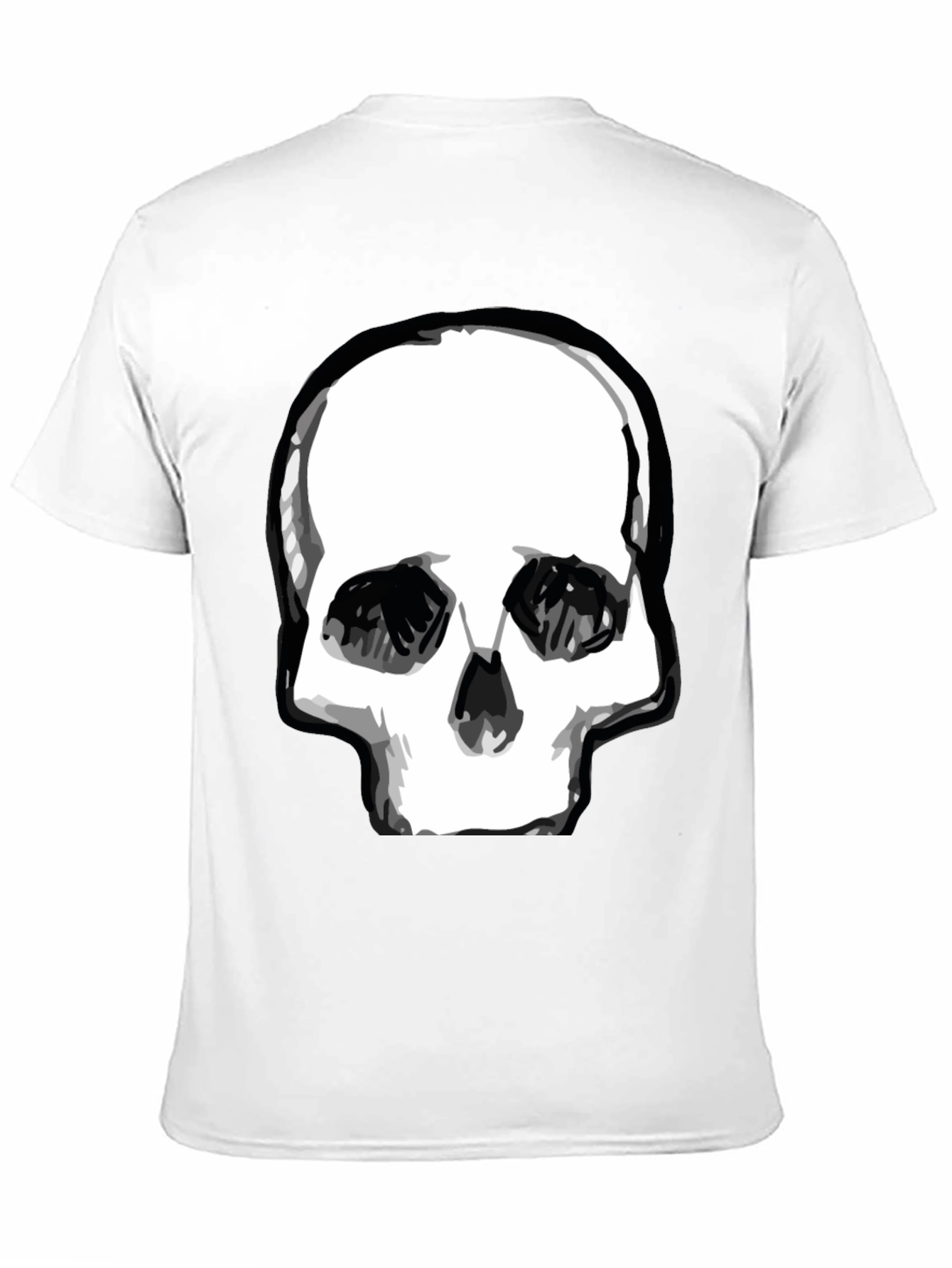 Black Skull Graphic Print Black T-Shirt view 11