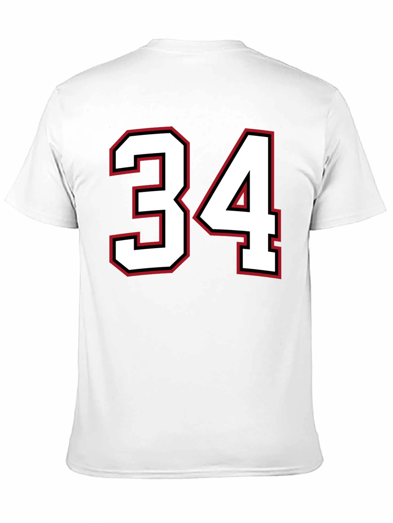 Black Jersey Number 34 Black T-Shirt view 11