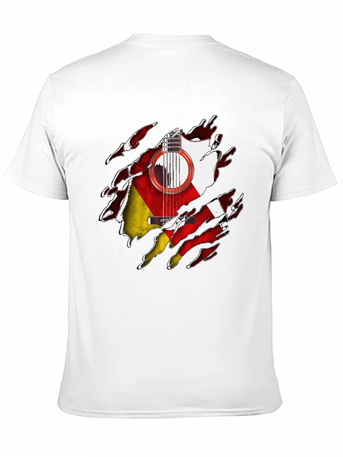 German Flag Guitar Ripped T-Shirt - 11