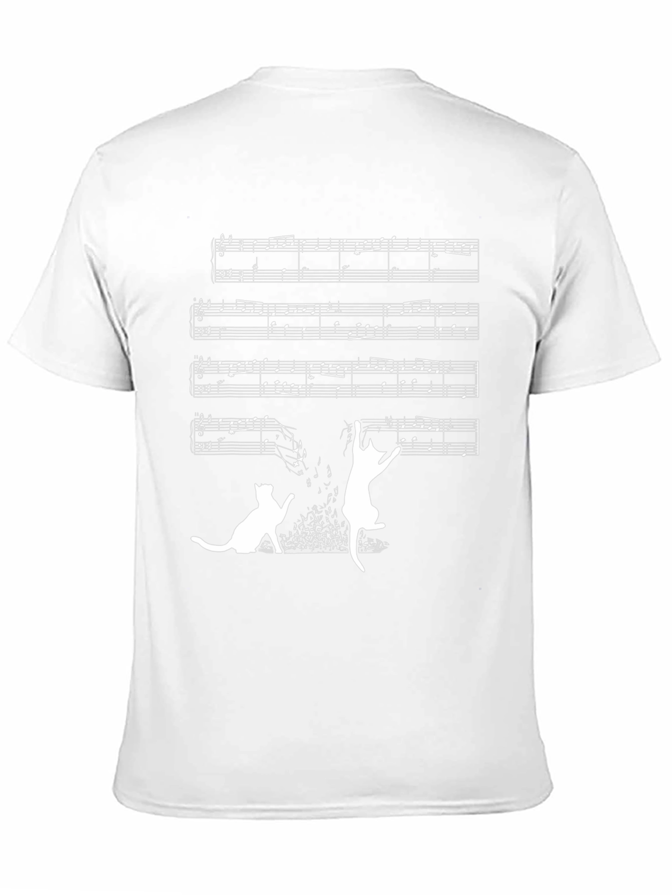 Black Musical Cats Graphic T-Shirt - Black view 11