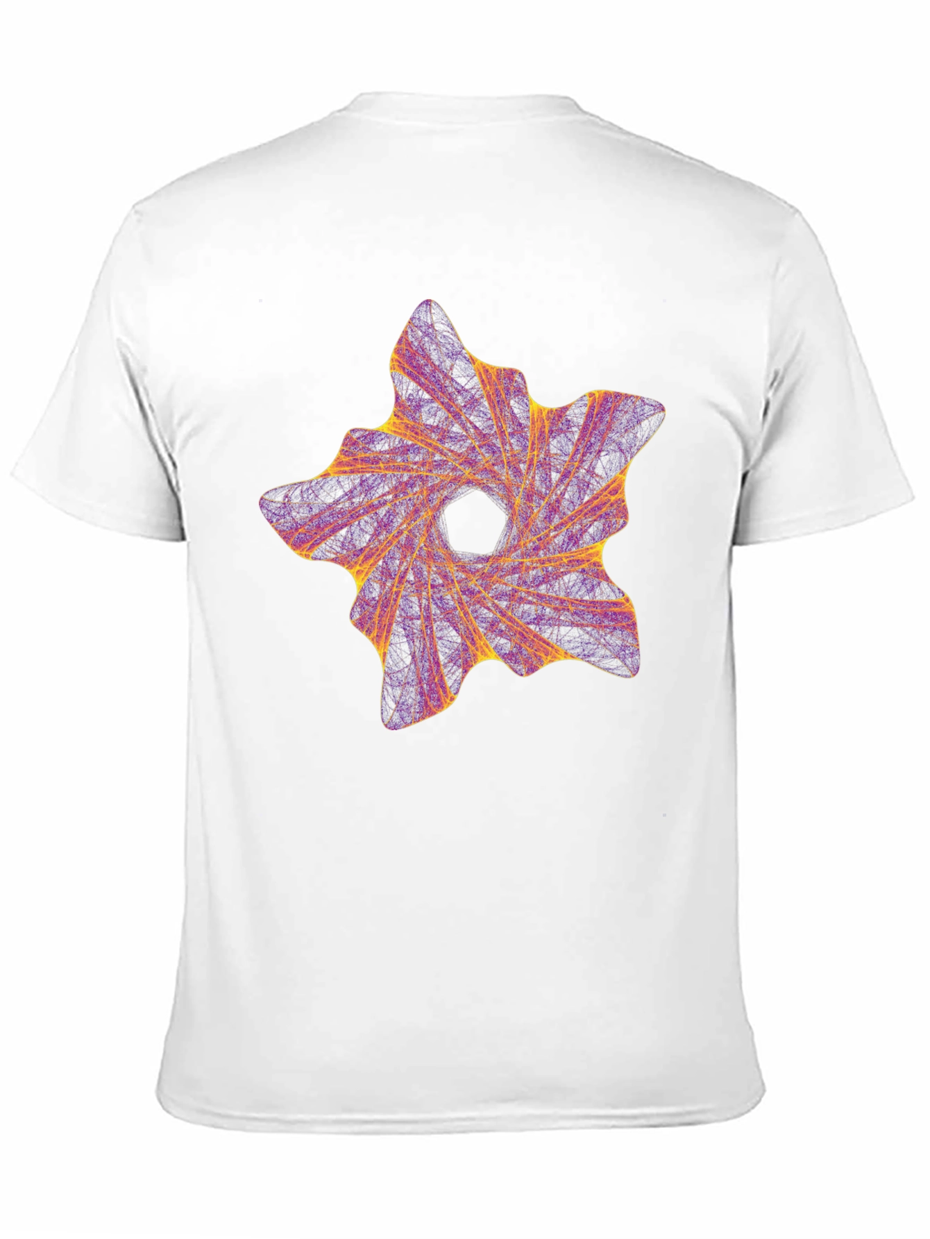 Black Abstract Vortex Graphic Black T-Shirt view 11