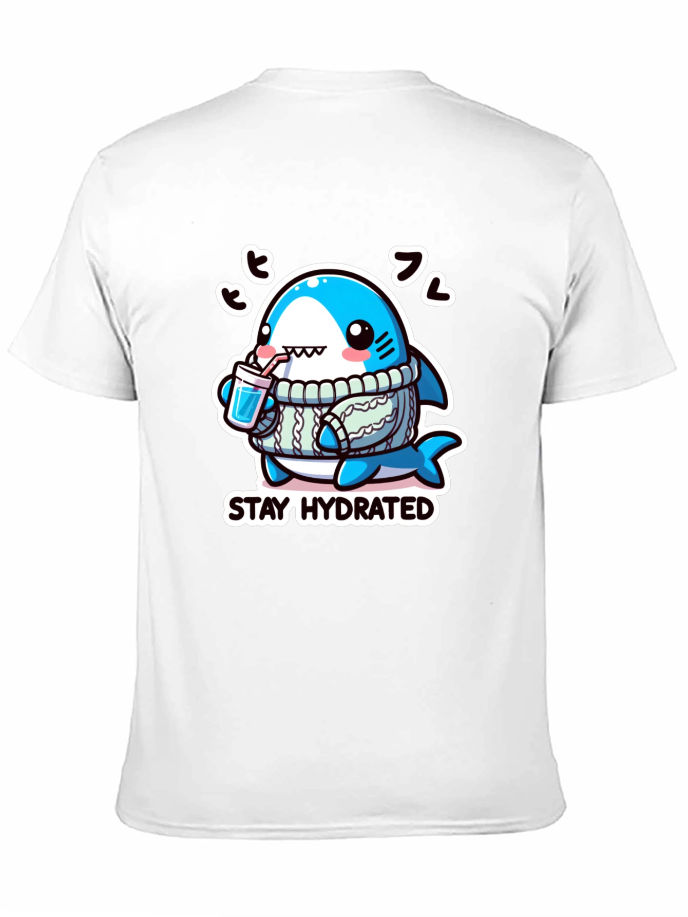 Black Stay Hydrated Shark Graphic Tee view 11