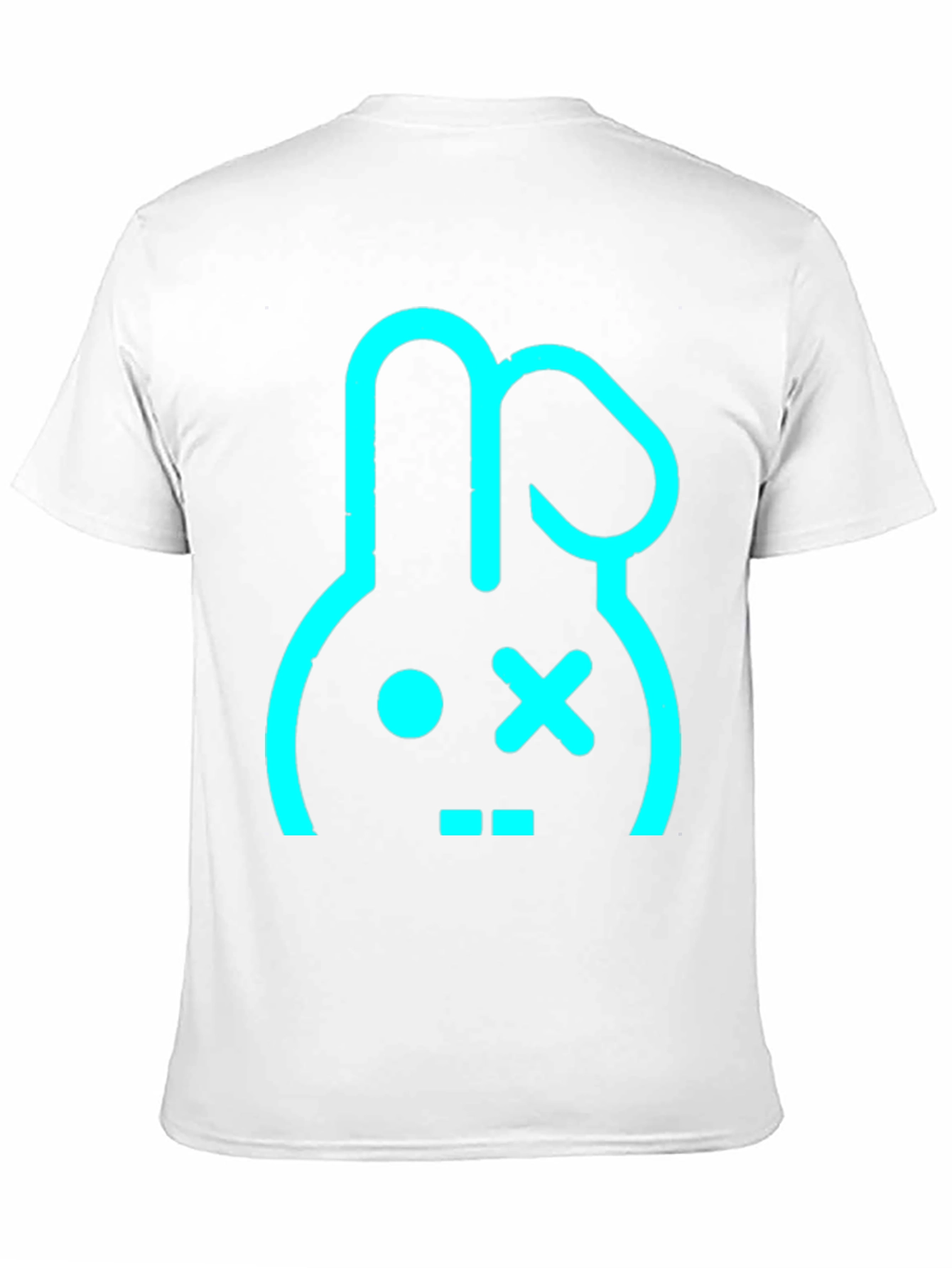 Black Cool Bunny Graphic Tee - Black Cotton Blend view 11