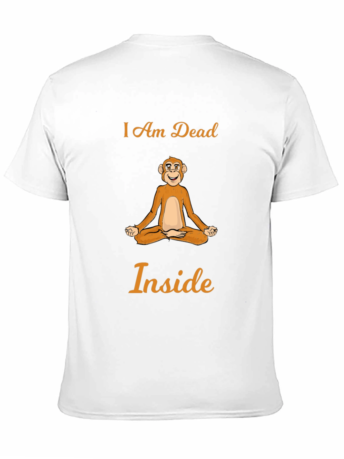 Black I Am Dead Inside Monkey Meditation T-Shirt view 11