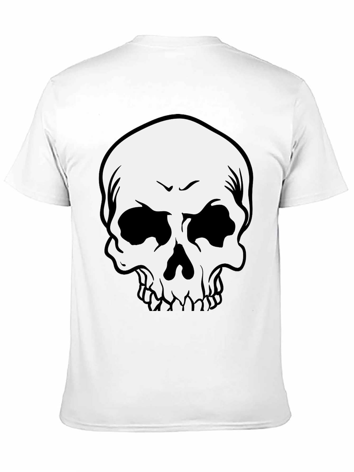 Black Skull Graphic Print Black T-Shirt view 11