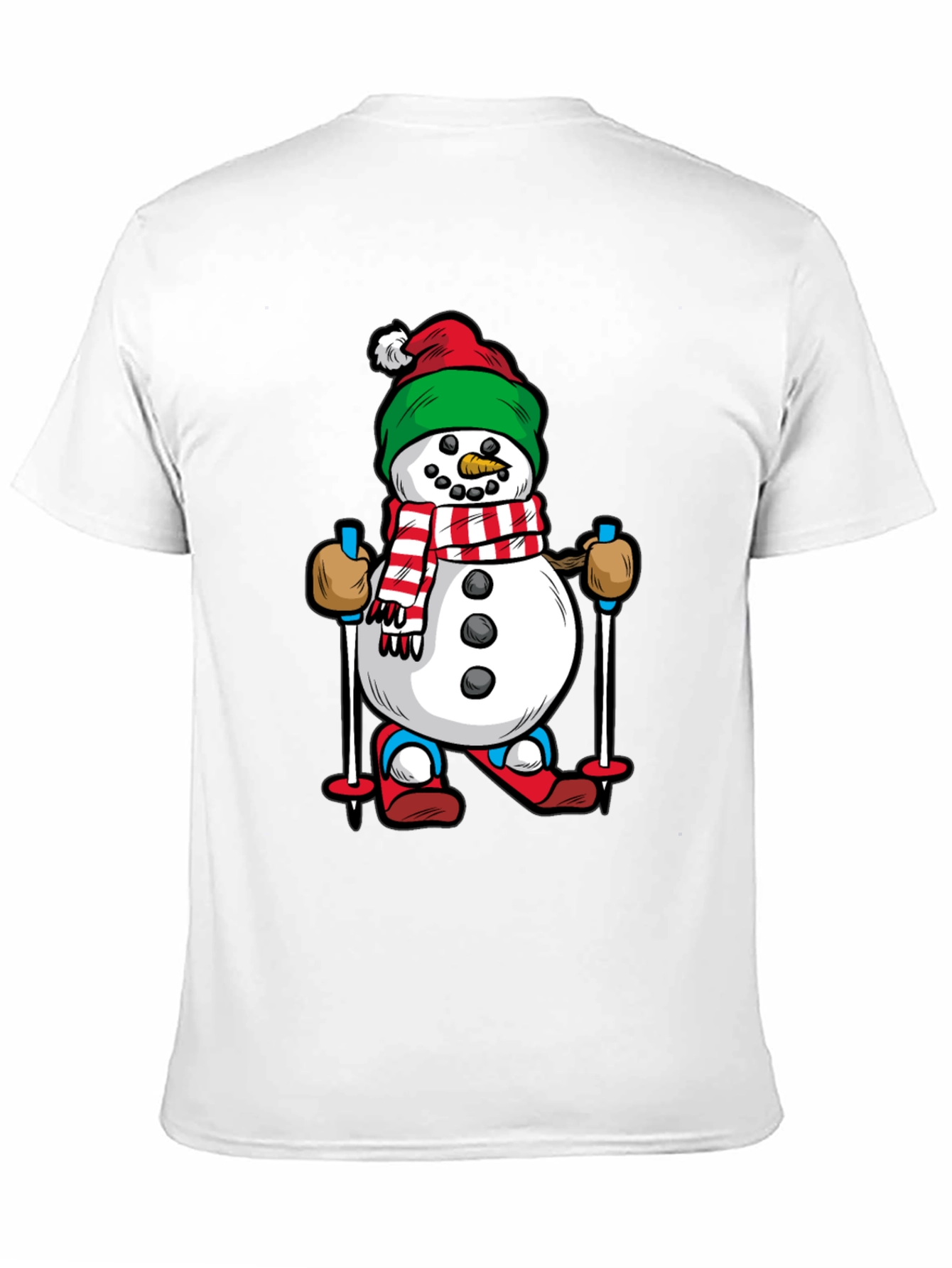 Black Snowman Skiing Graphic Tee - Holiday Cheer view 11